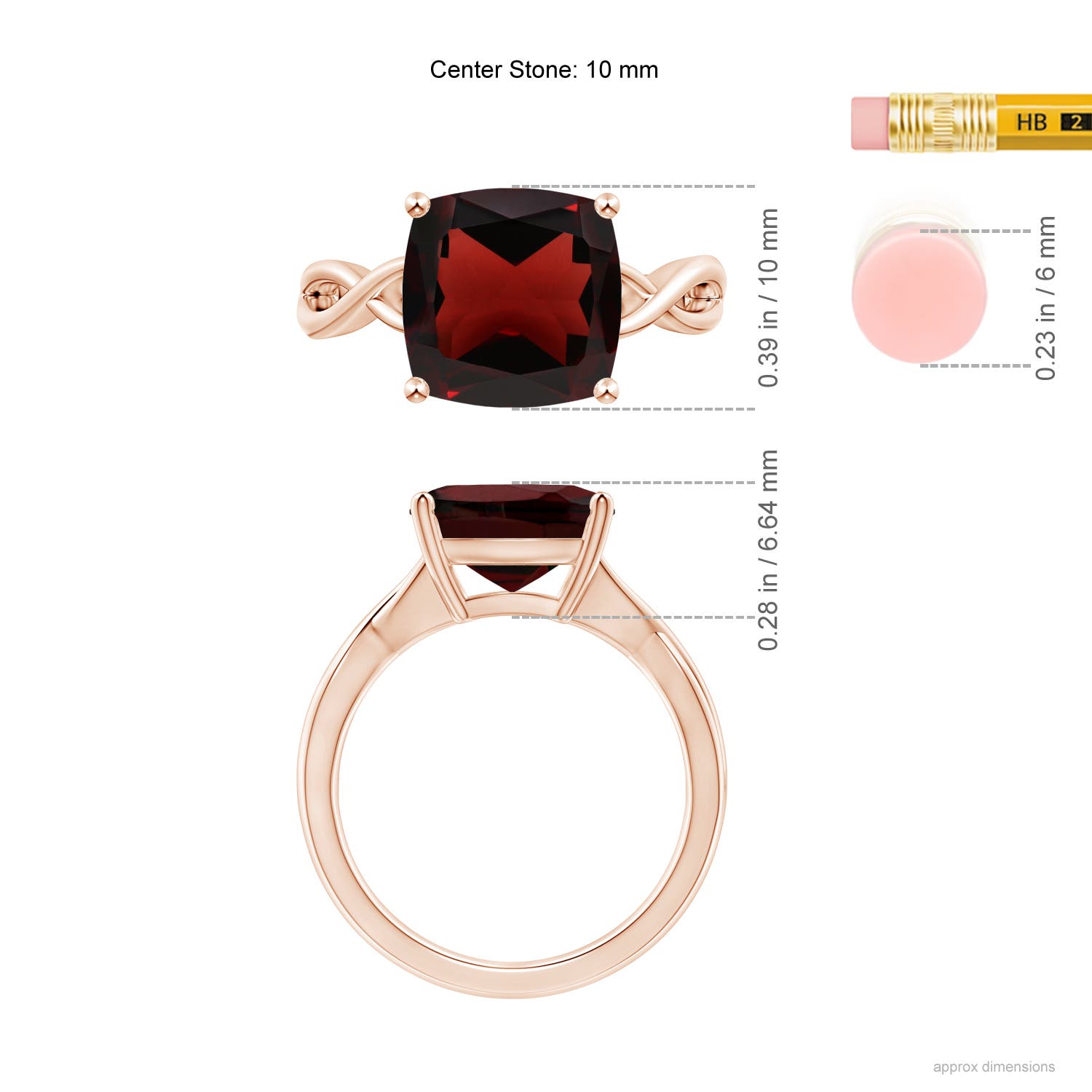 AA - Garnet / 4.2 CT / 14 KT Rose Gold