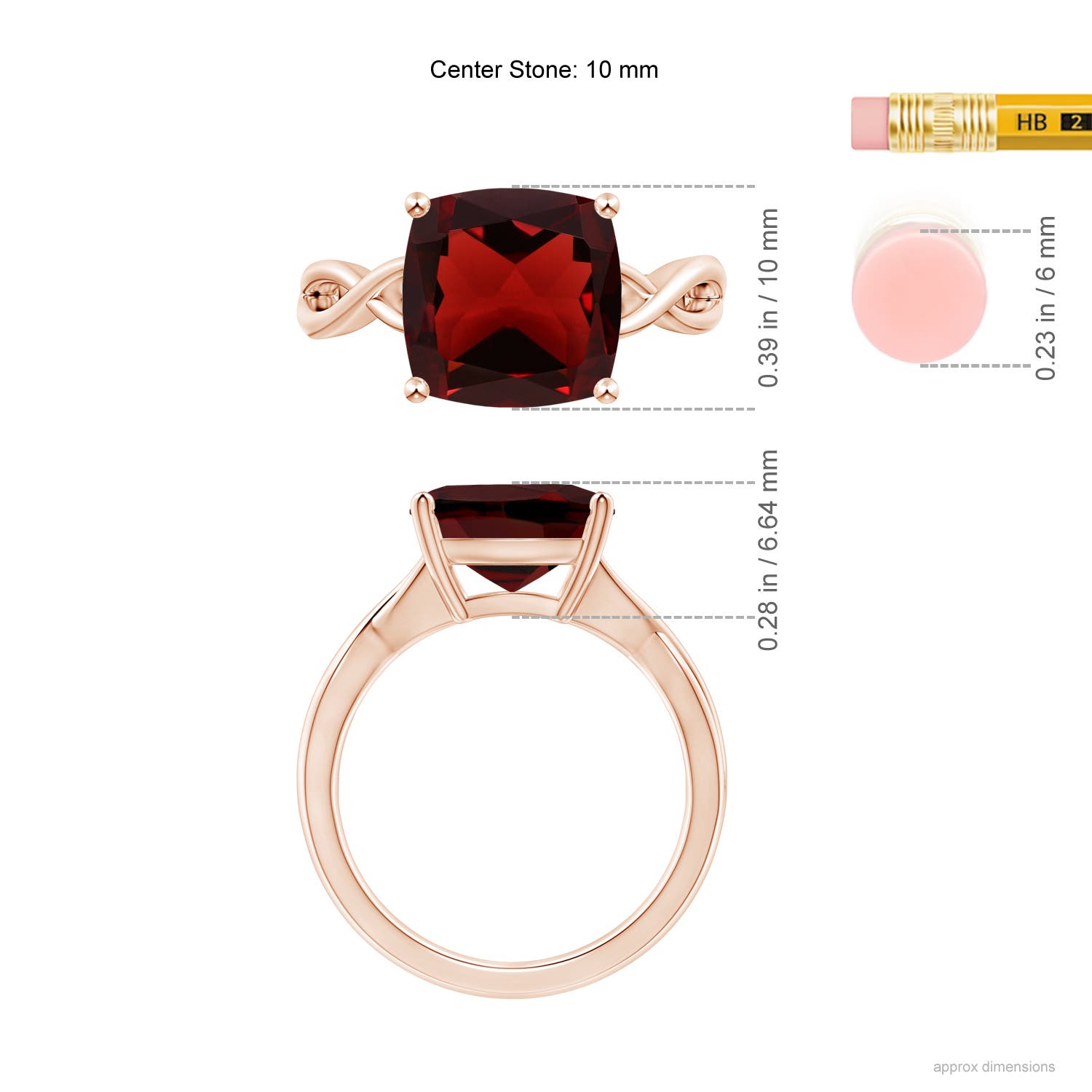 AAA - Garnet / 4.2 CT / 14 KT Rose Gold