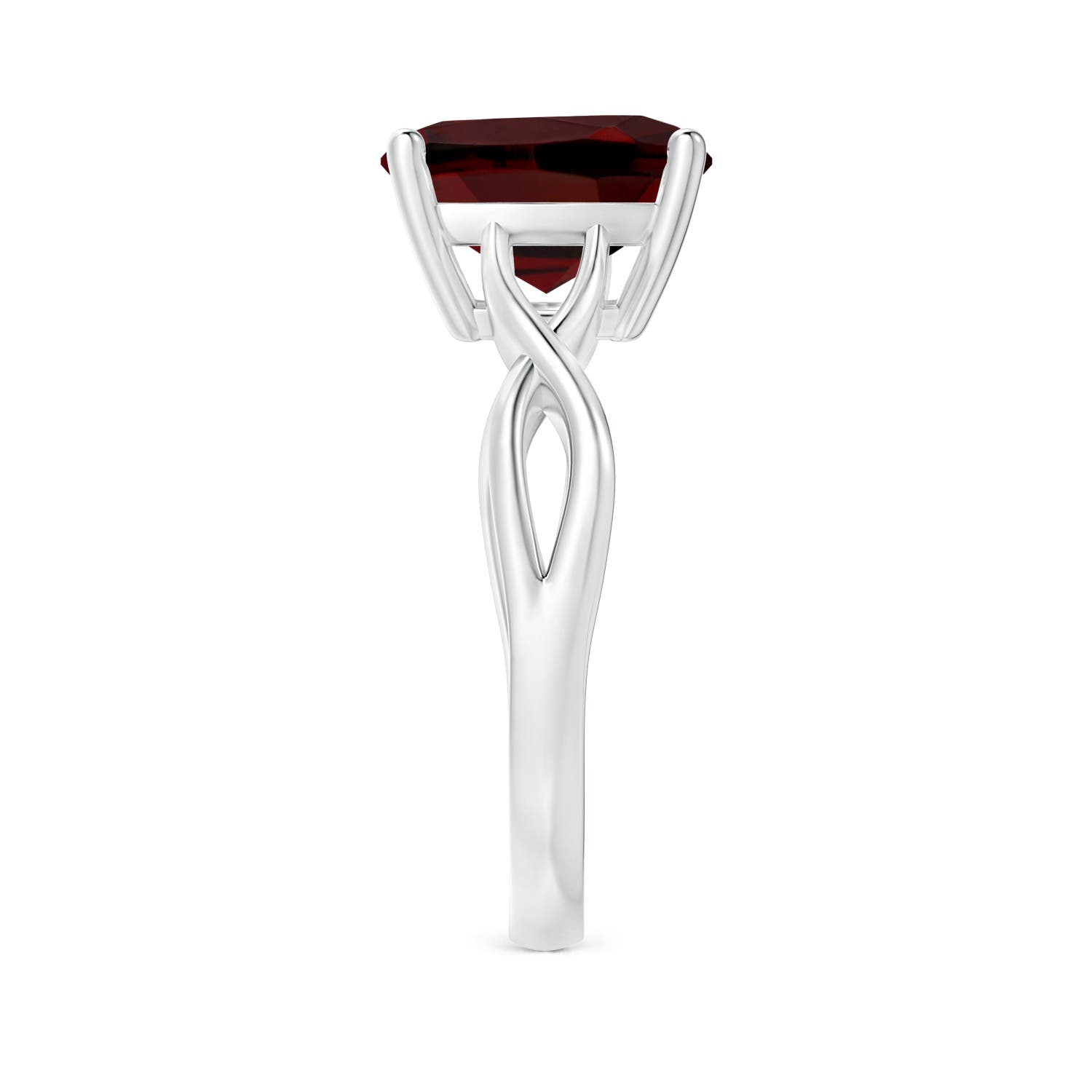 AAA - Garnet / 4.2 CT / 14 KT White Gold