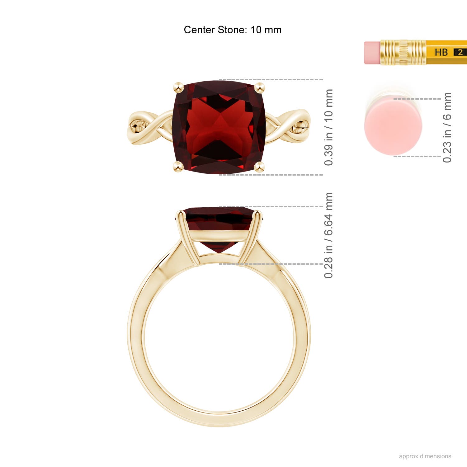 AAA - Garnet / 4.2 CT / 14 KT Yellow Gold