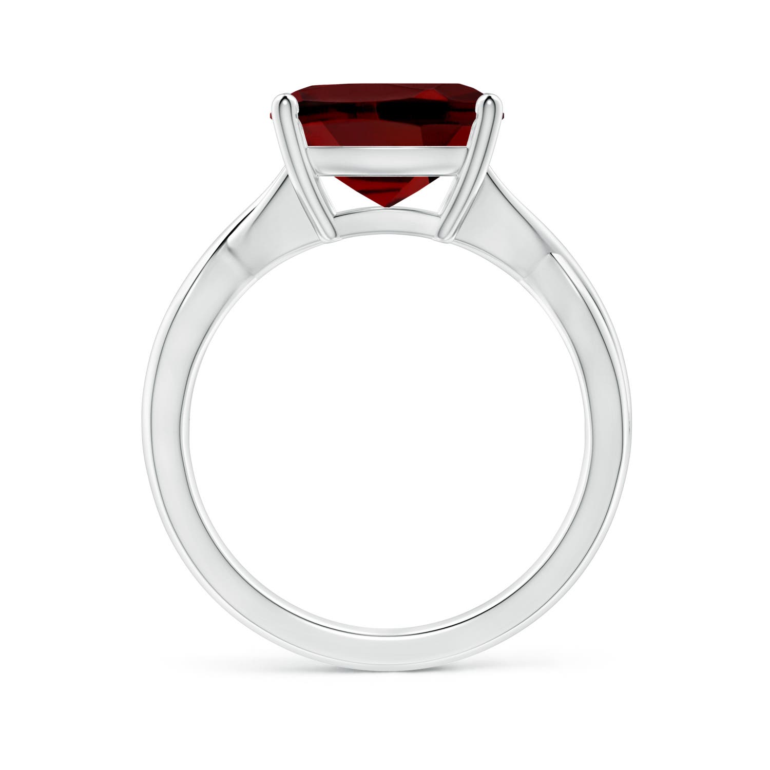 AAAA - Garnet / 4.2 CT / 14 KT White Gold