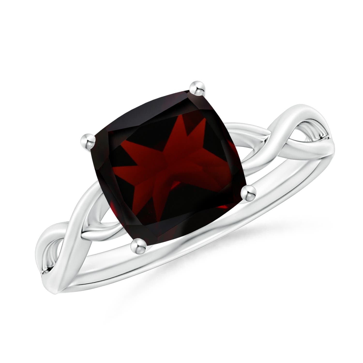 A - Garnet / 2.5 CT / 14 KT White Gold