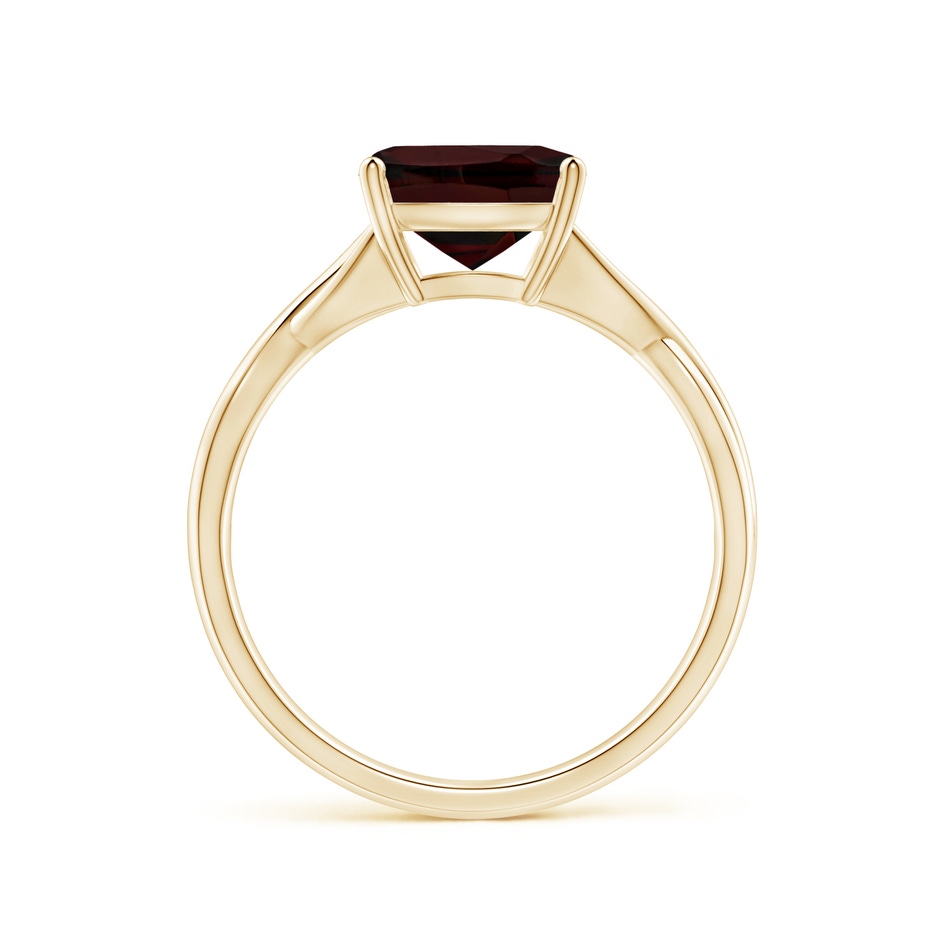 8mm A Claw-Set Cushion Garnet Solitaire Engagement Ring in Yellow Gold side 199