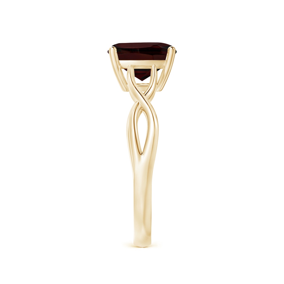 8mm A Claw-Set Cushion Garnet Solitaire Engagement Ring in Yellow Gold side 299