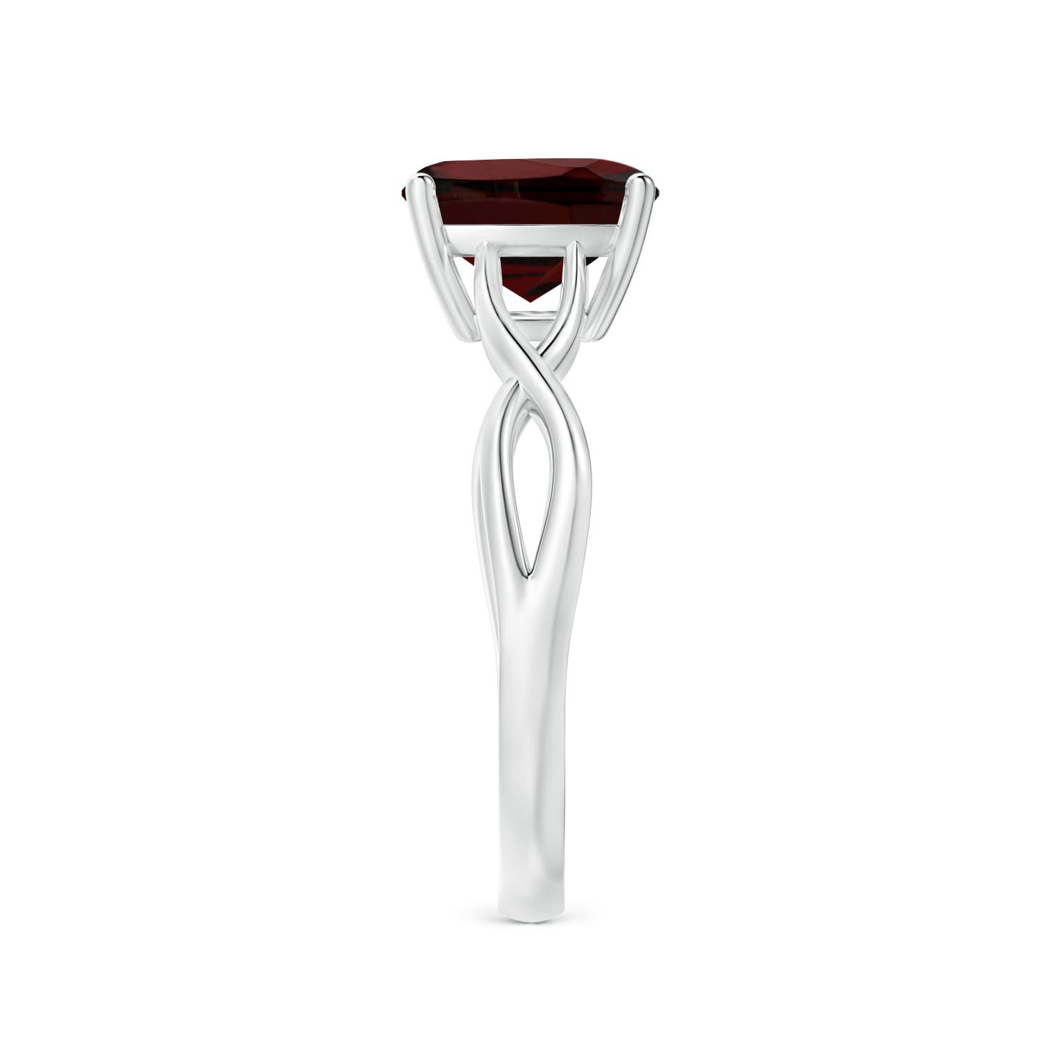 AA - Garnet / 2.5 CT / 14 KT White Gold