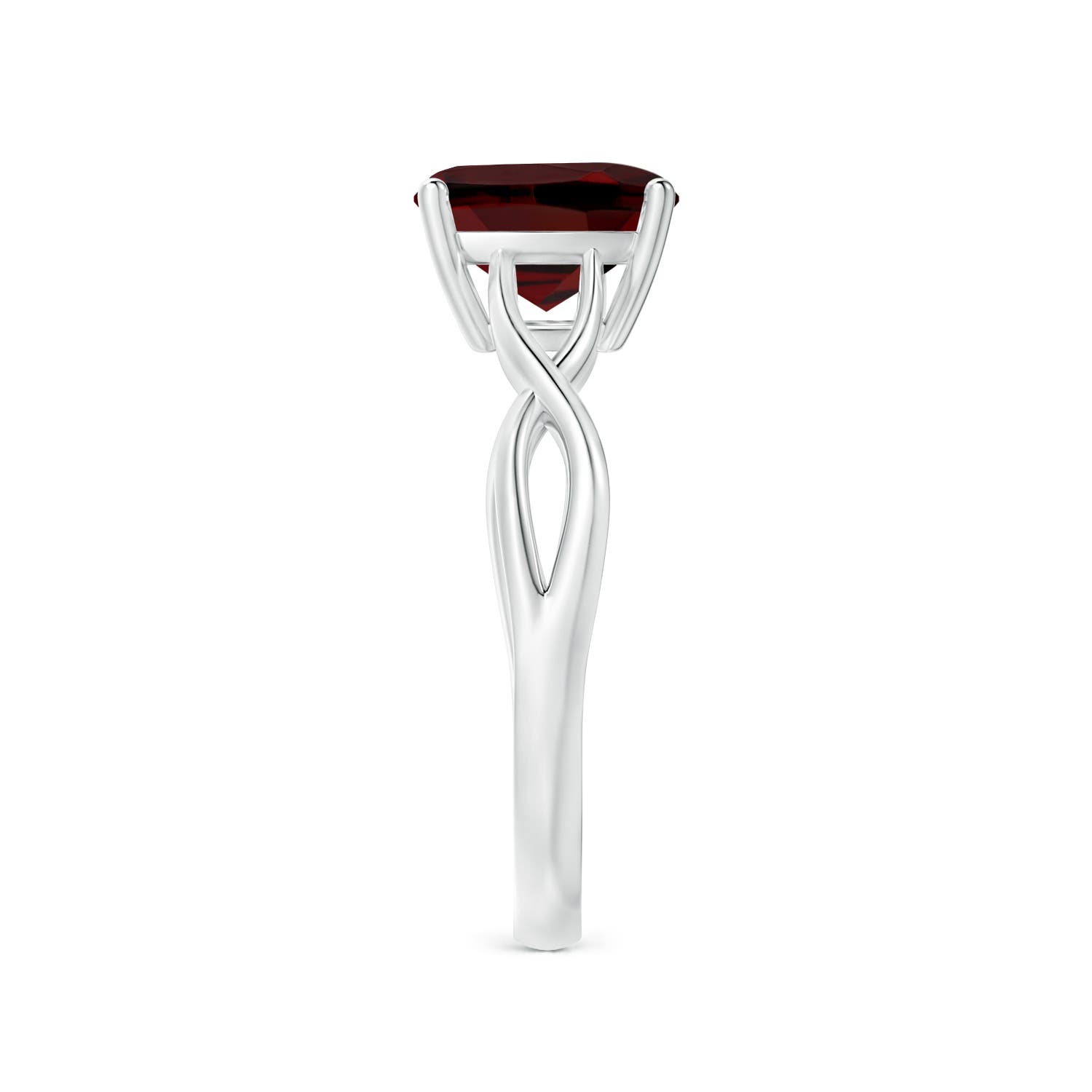 AAA - Garnet / 2.5 CT / 14 KT White Gold