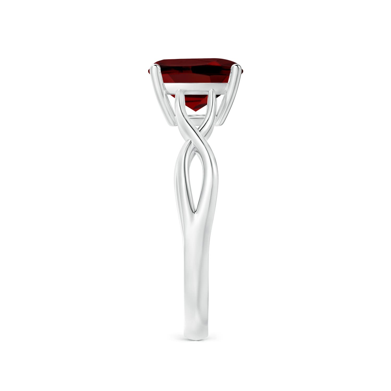 AAAA - Garnet / 2.5 CT / 14 KT White Gold