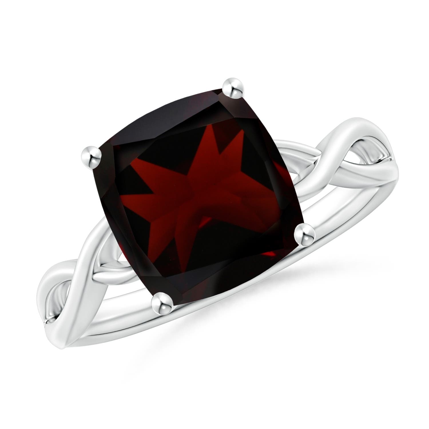 A - Garnet / 3.6 CT / 14 KT White Gold