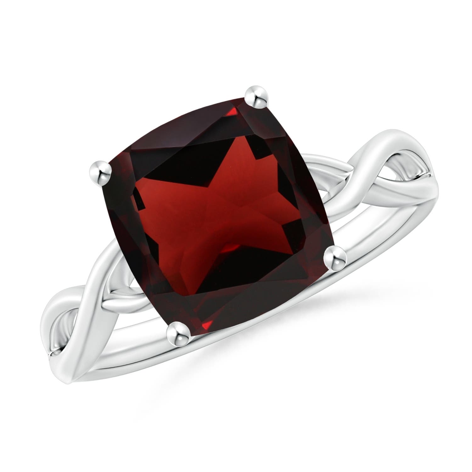 AA - Garnet / 3.6 CT / 14 KT White Gold