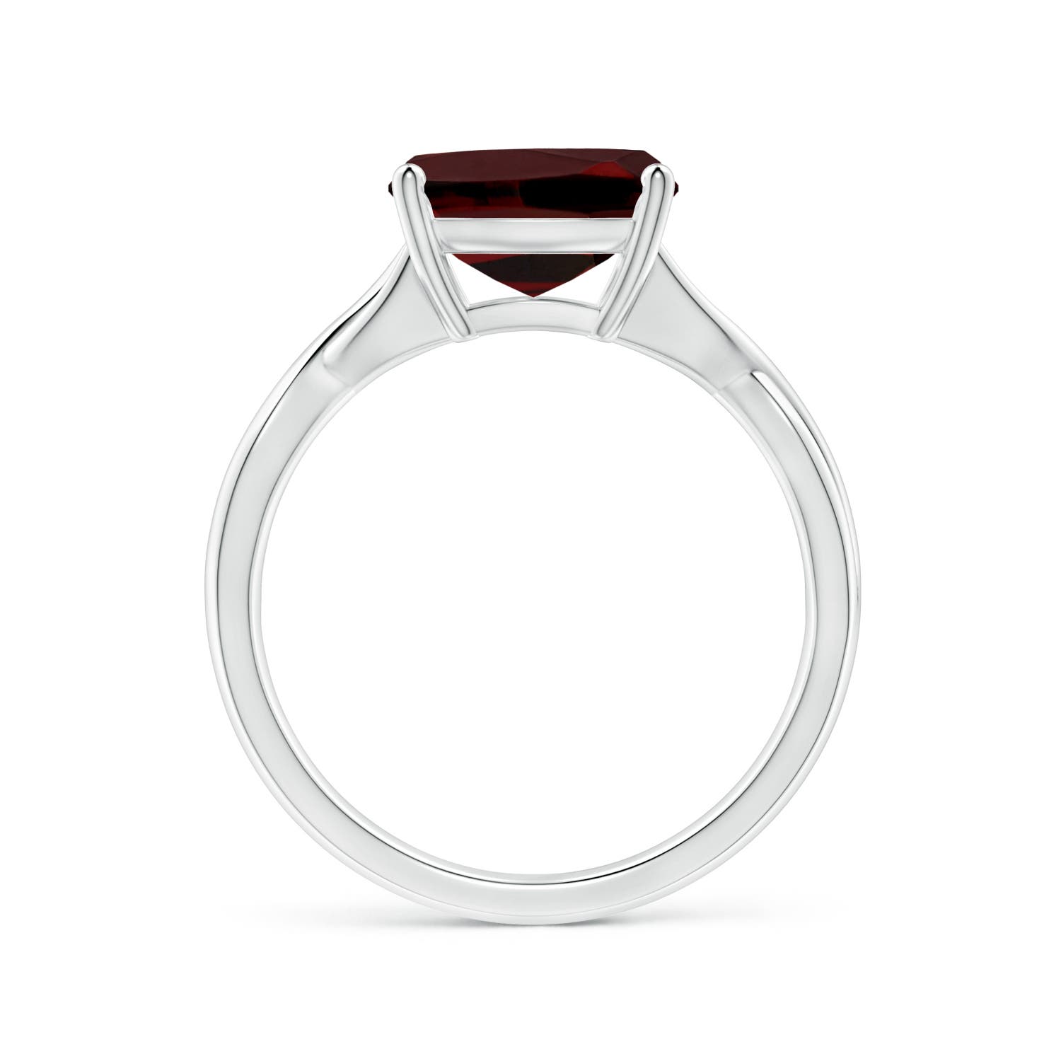 AAA - Garnet / 3.6 CT / 14 KT White Gold