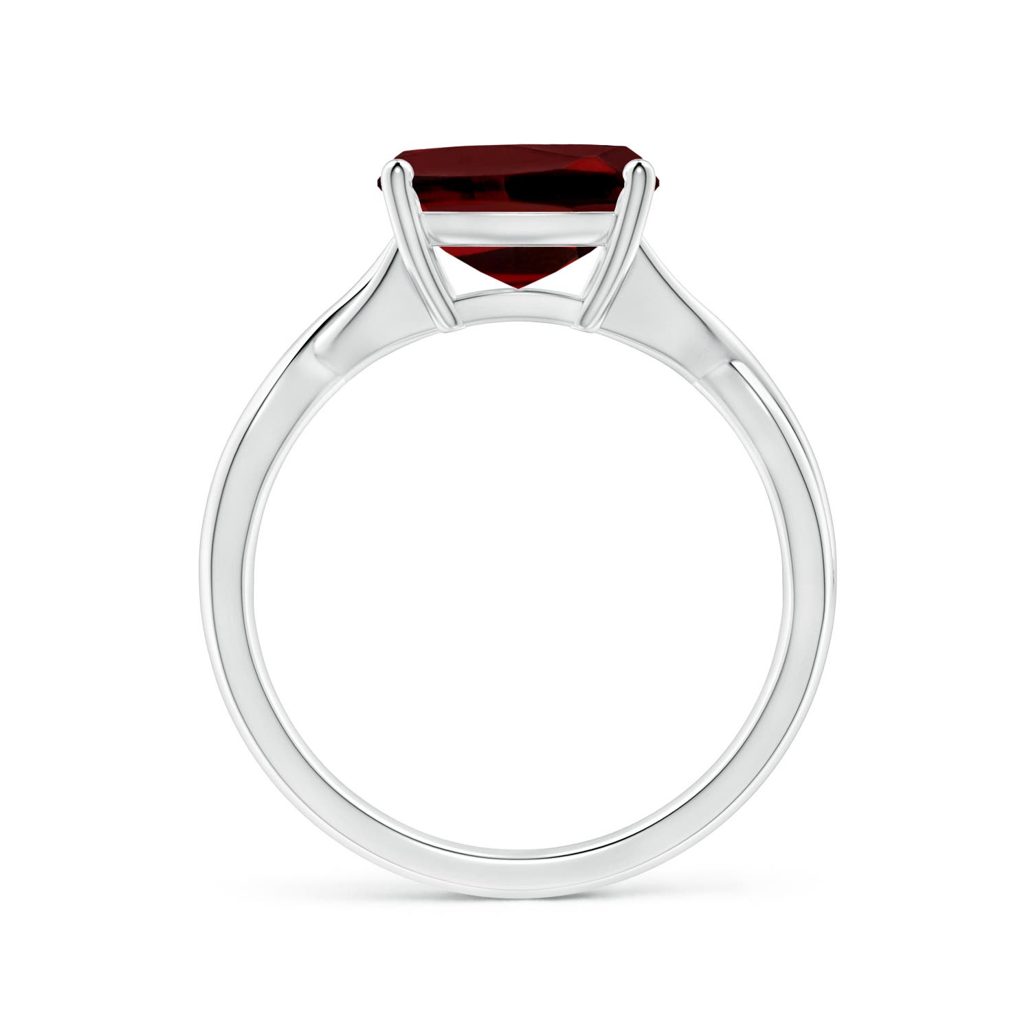 AAAA - Garnet / 3.6 CT / 14 KT White Gold