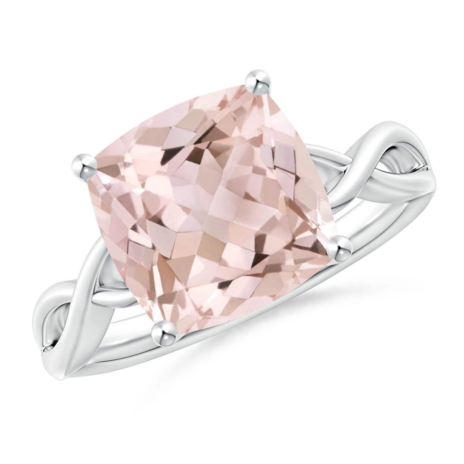 A - Morganite / 3.7 CT / 14 KT White Gold