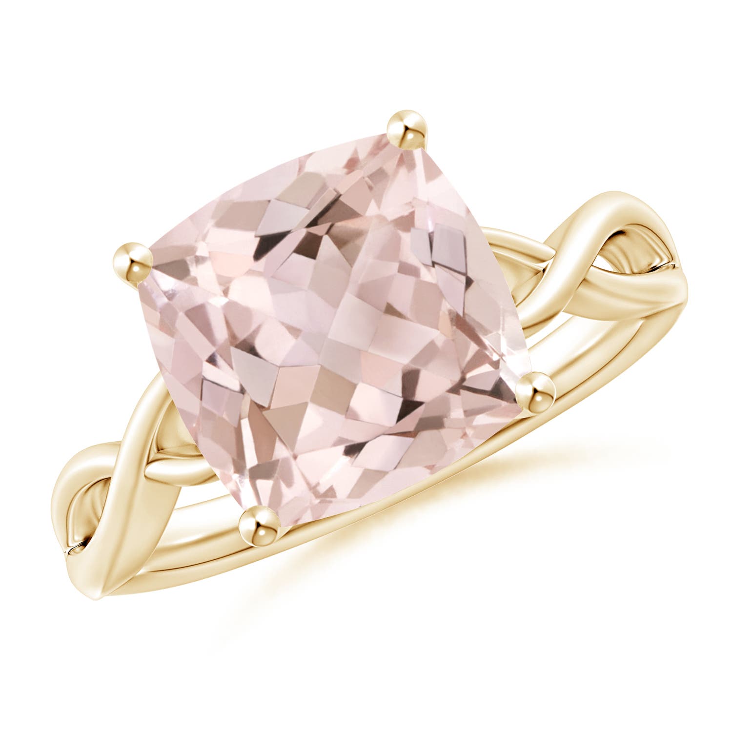 A - Morganite / 3.7 CT / 14 KT Yellow Gold