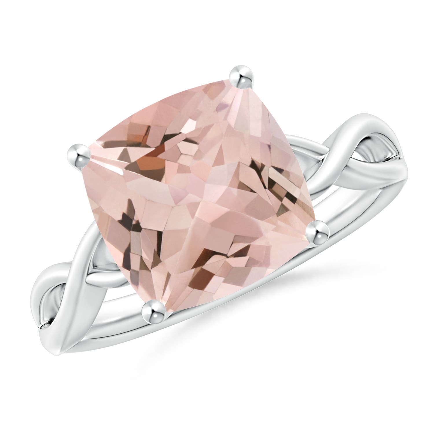 AA - Morganite / 3.7 CT / 14 KT White Gold