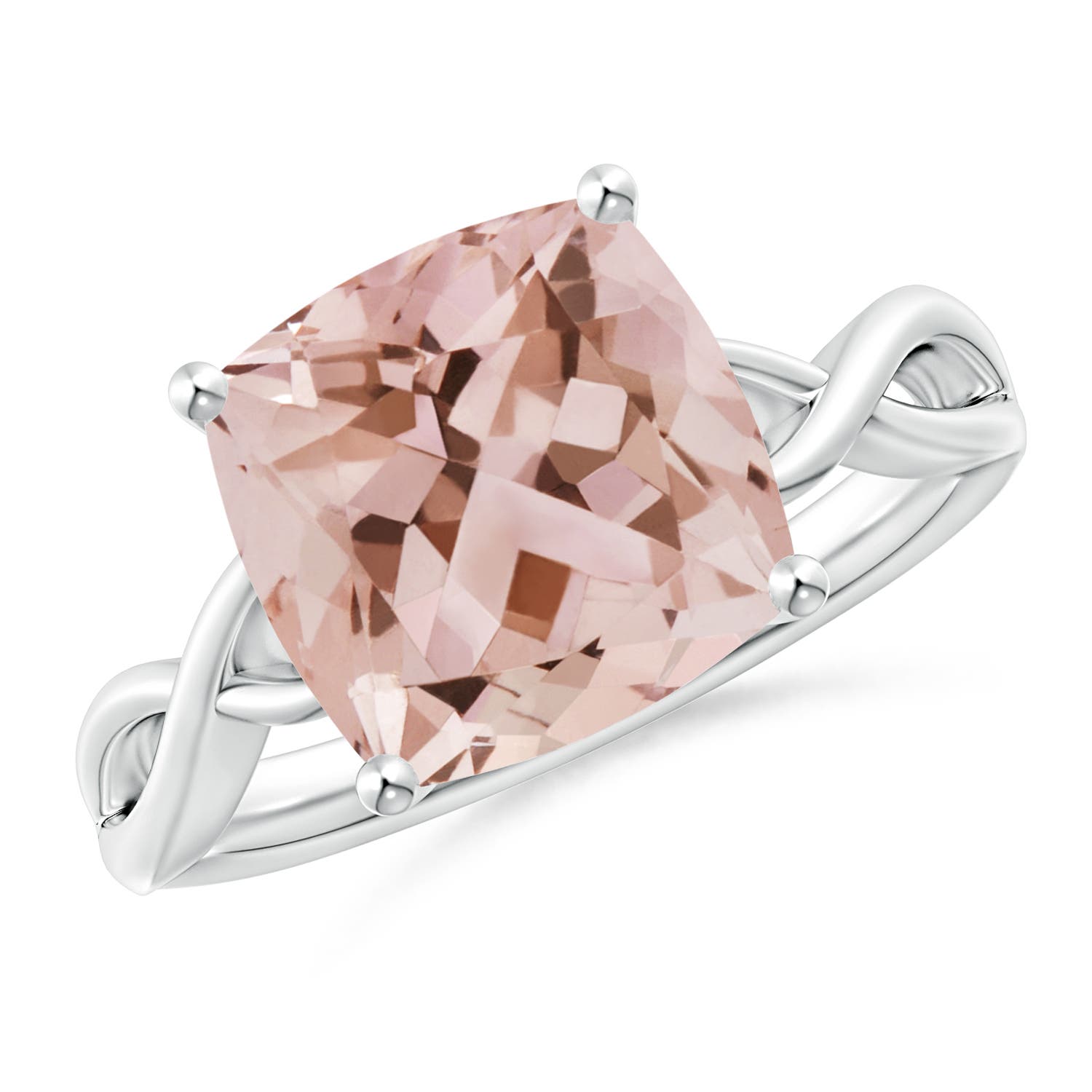 AAA - Morganite / 3.7 CT / 14 KT White Gold