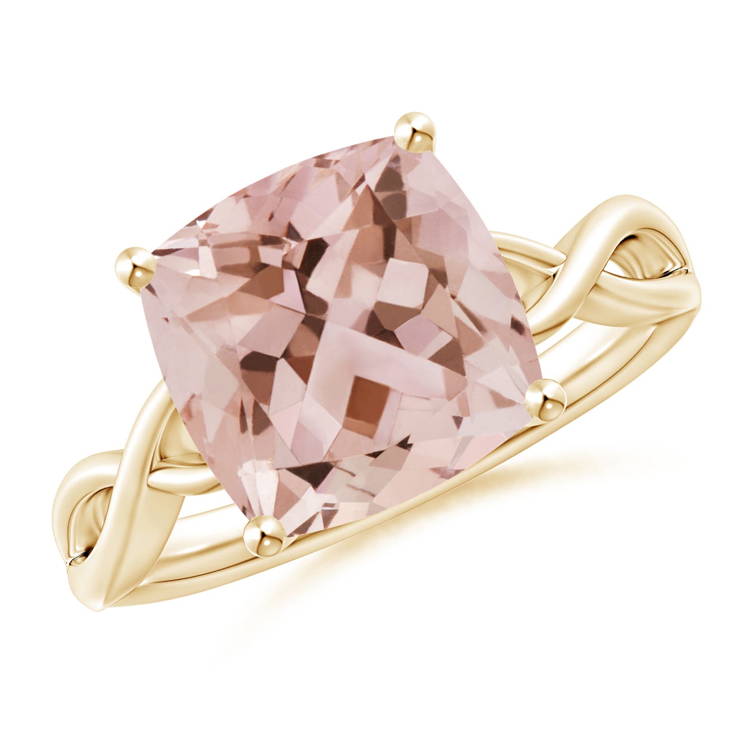 AAA - Morganite / 3.7 CT / 14 KT Yellow Gold