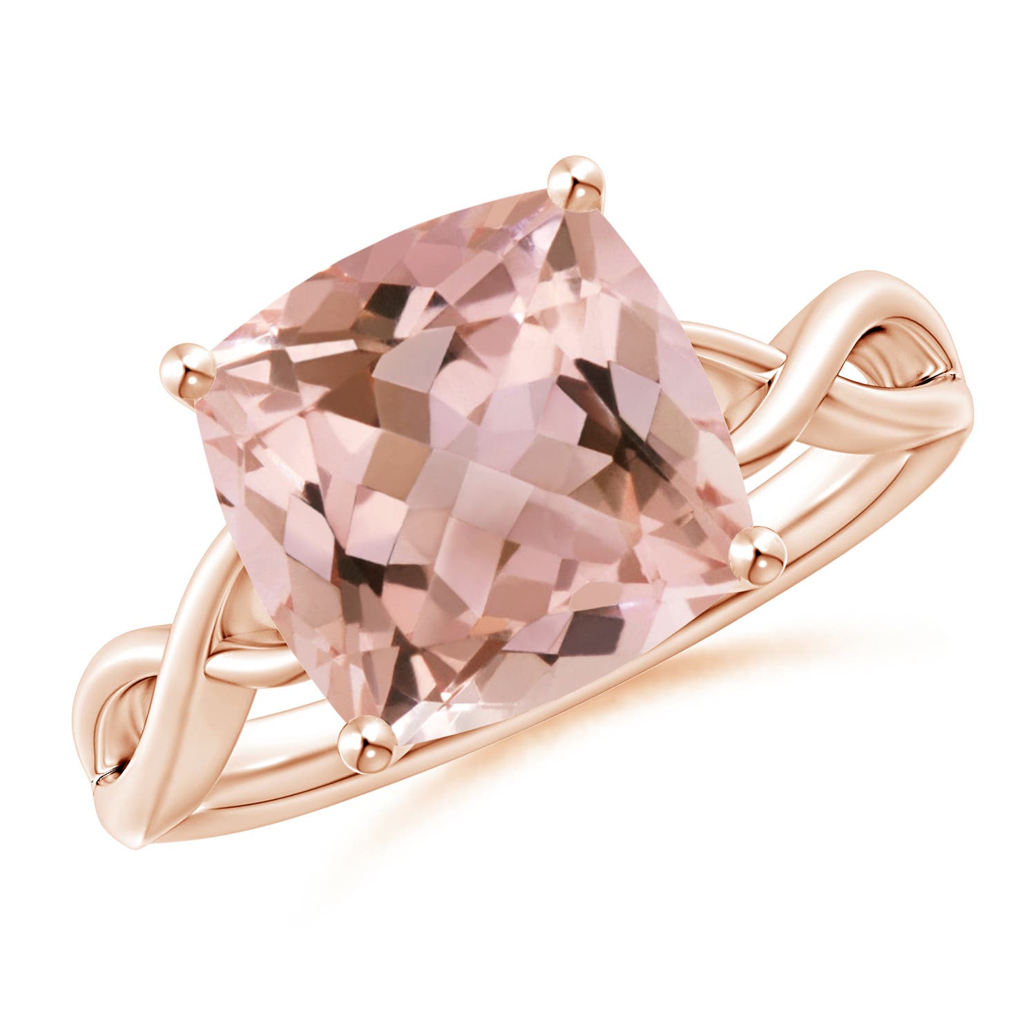 AAAA - Morganite / 3.7 CT / 14 KT Rose Gold