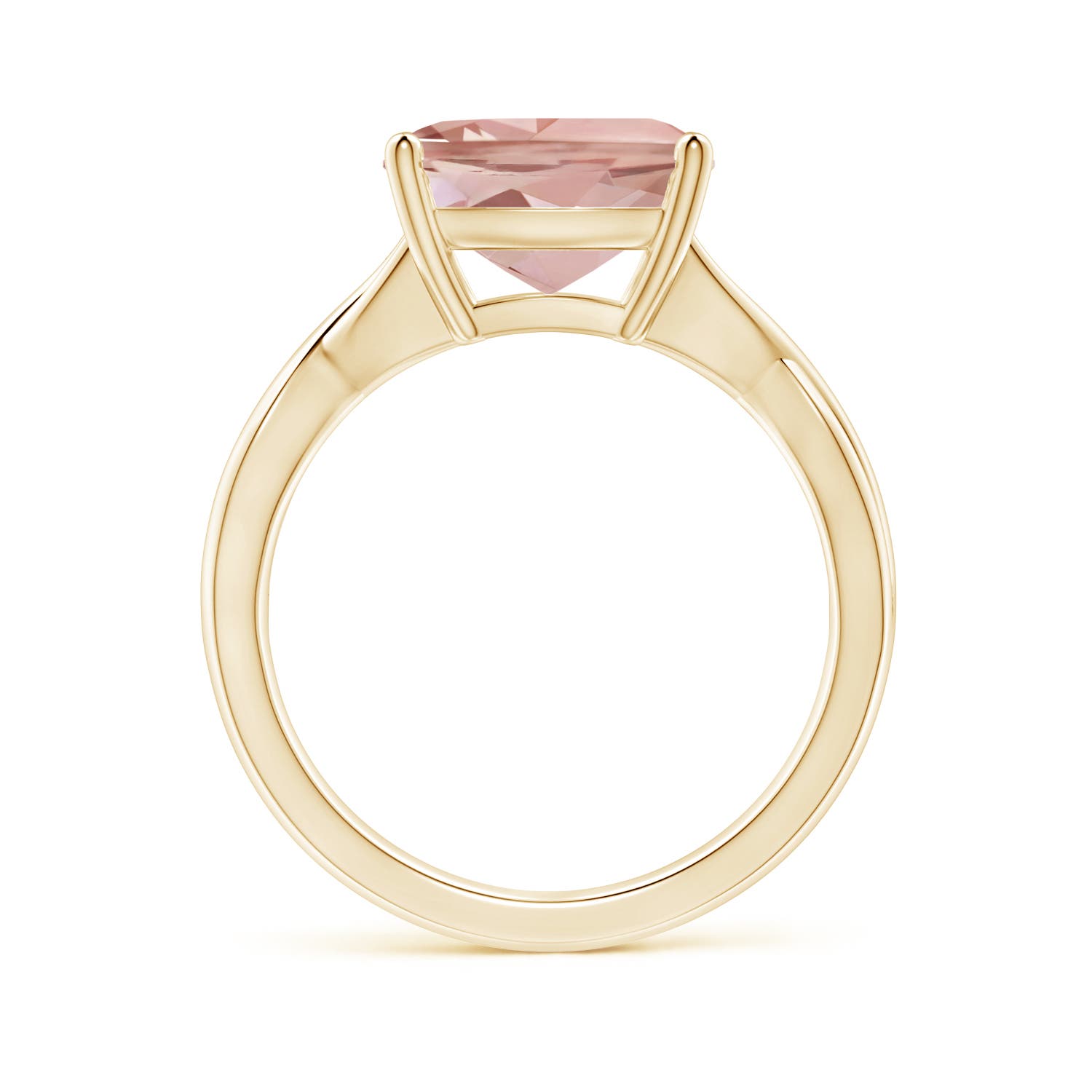 AAAA - Morganite / 3.7 CT / 14 KT Yellow Gold