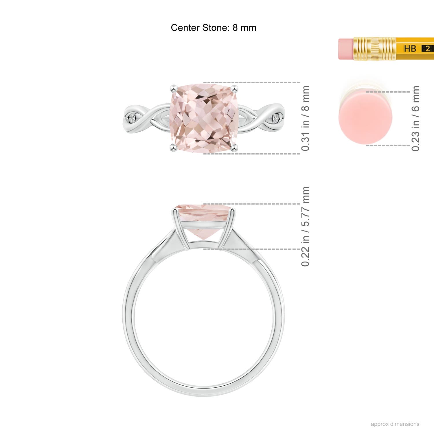 A - Morganite / 1.8 CT / 14 KT White Gold