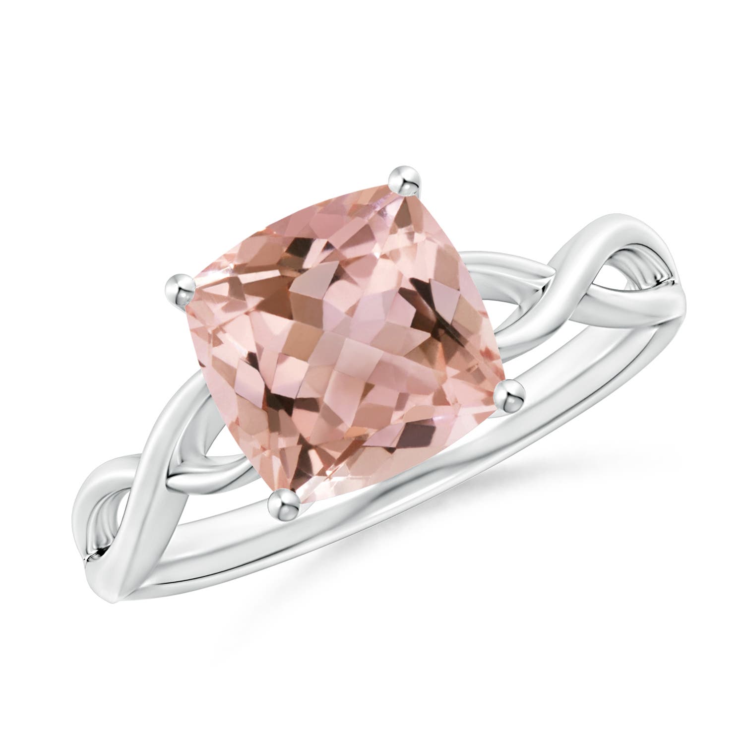 AAAA - Morganite / 1.8 CT / 14 KT White Gold