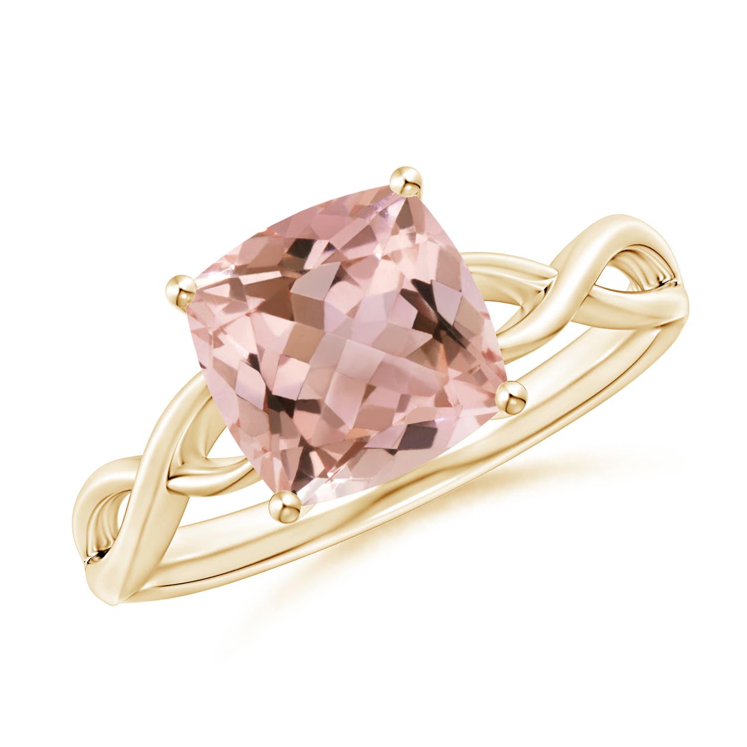 AAAA - Morganite / 1.8 CT / 14 KT Yellow Gold