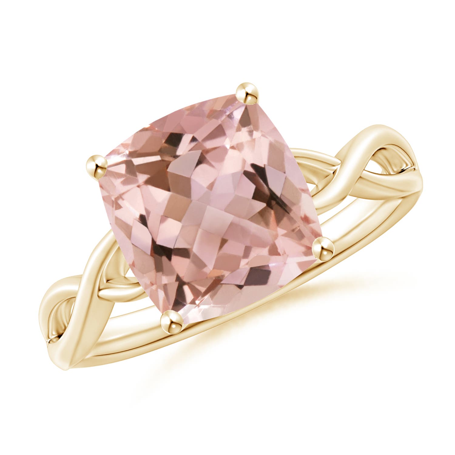 AAAA - Morganite / 2.7 CT / 14 KT Yellow Gold