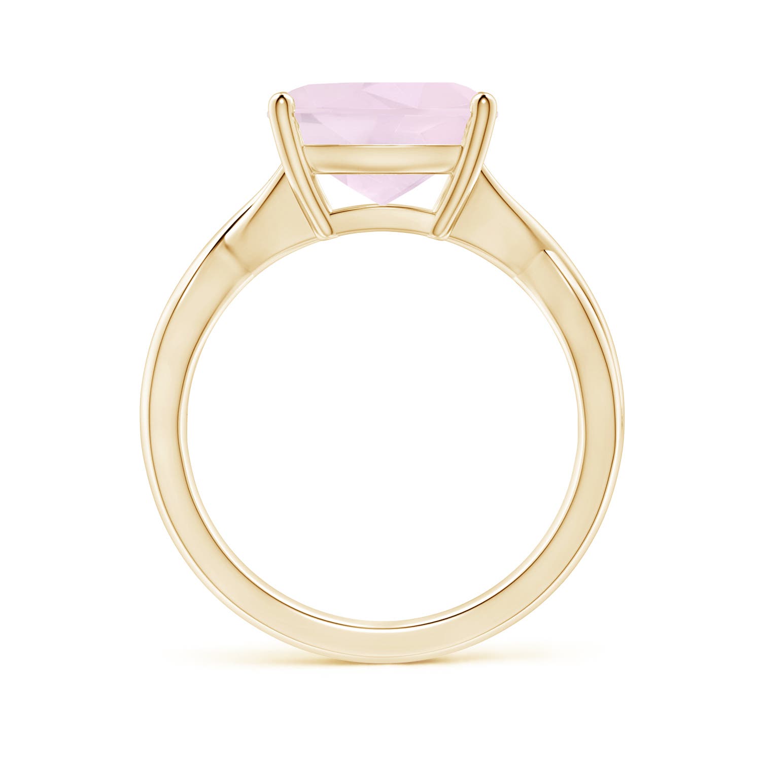 A - Rose Quartz / 3.42 CT / 14 KT Yellow Gold