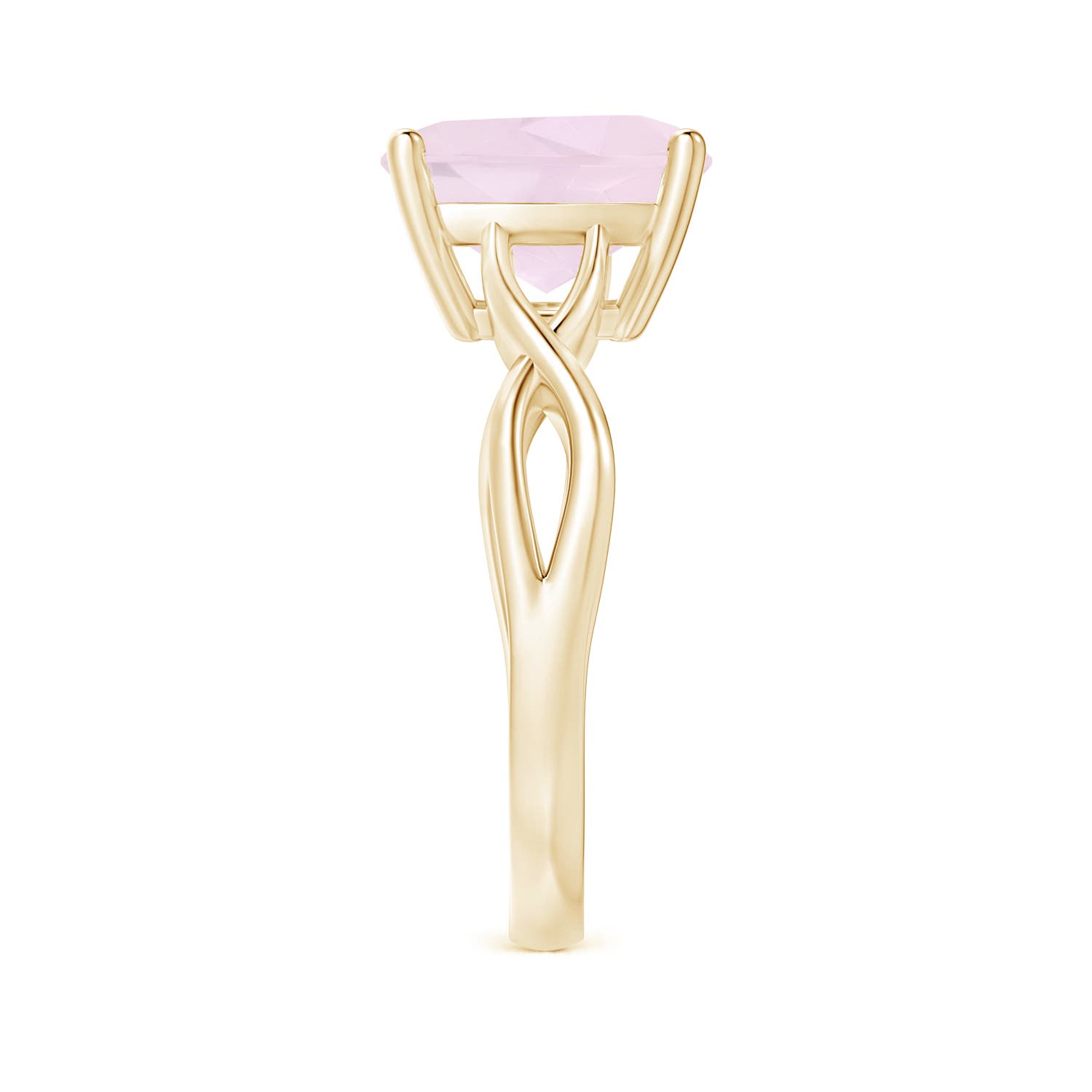 A - Rose Quartz / 3.42 CT / 14 KT Yellow Gold