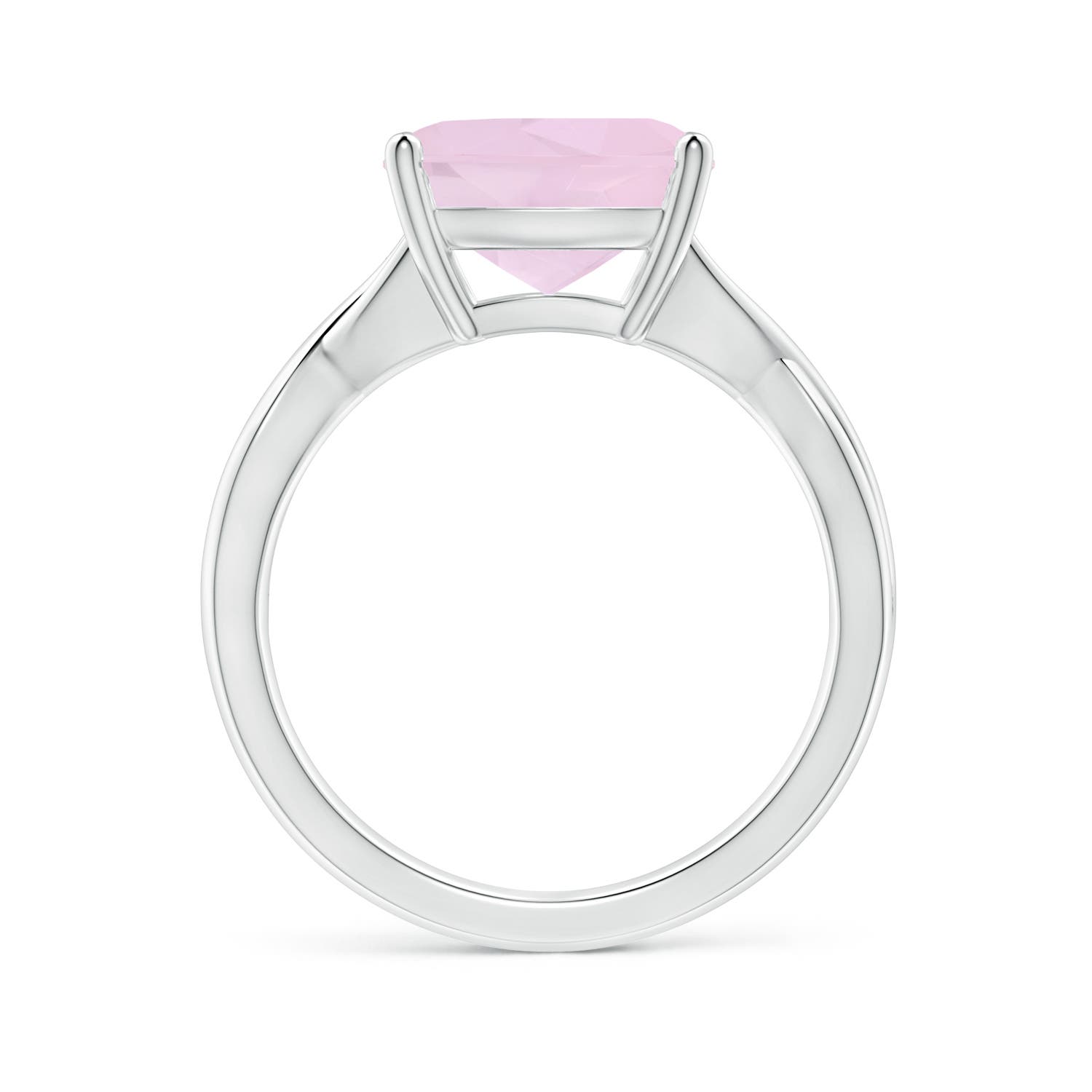 AA - Rose Quartz / 3.42 CT / 14 KT White Gold