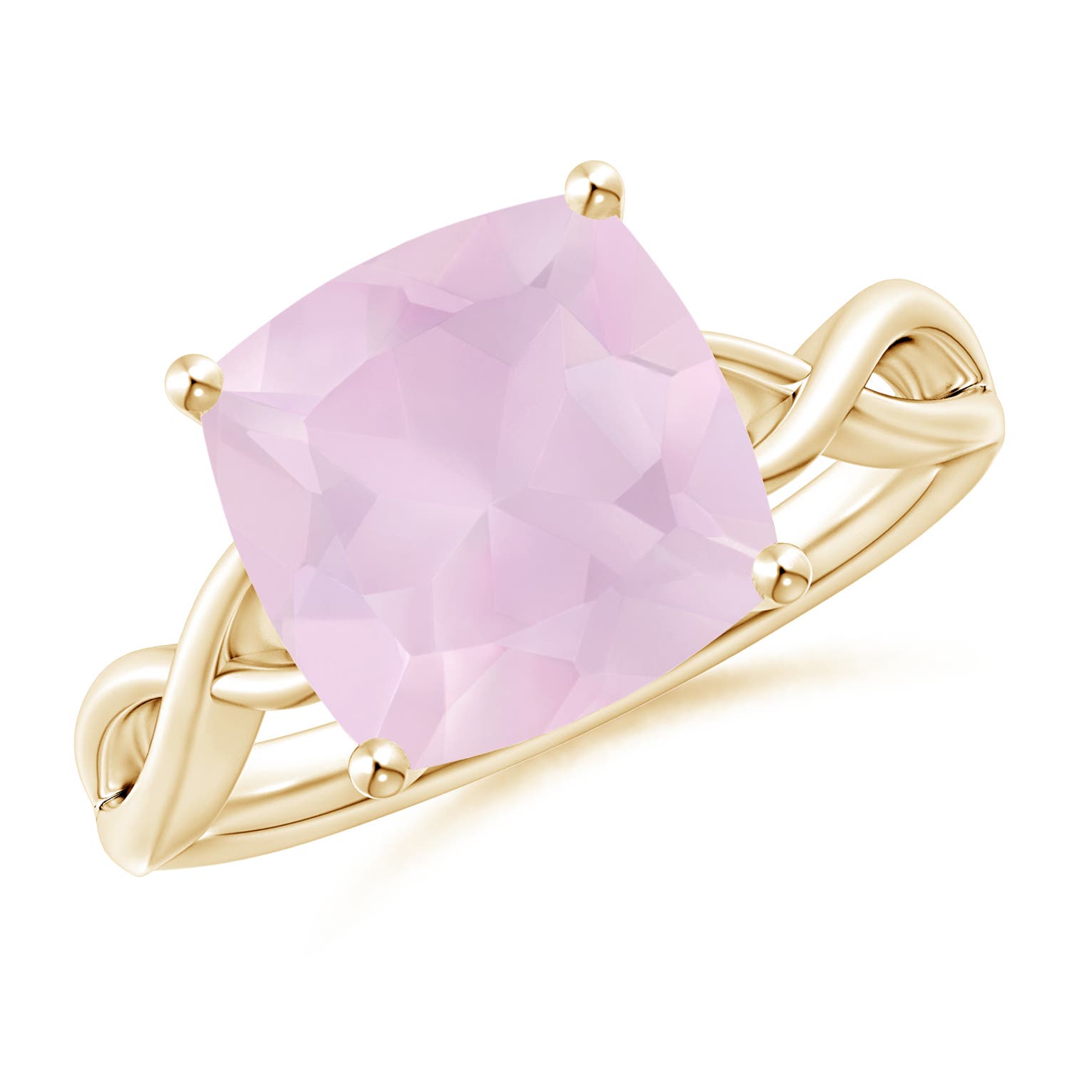 AA - Rose Quartz / 3.42 CT / 14 KT Yellow Gold