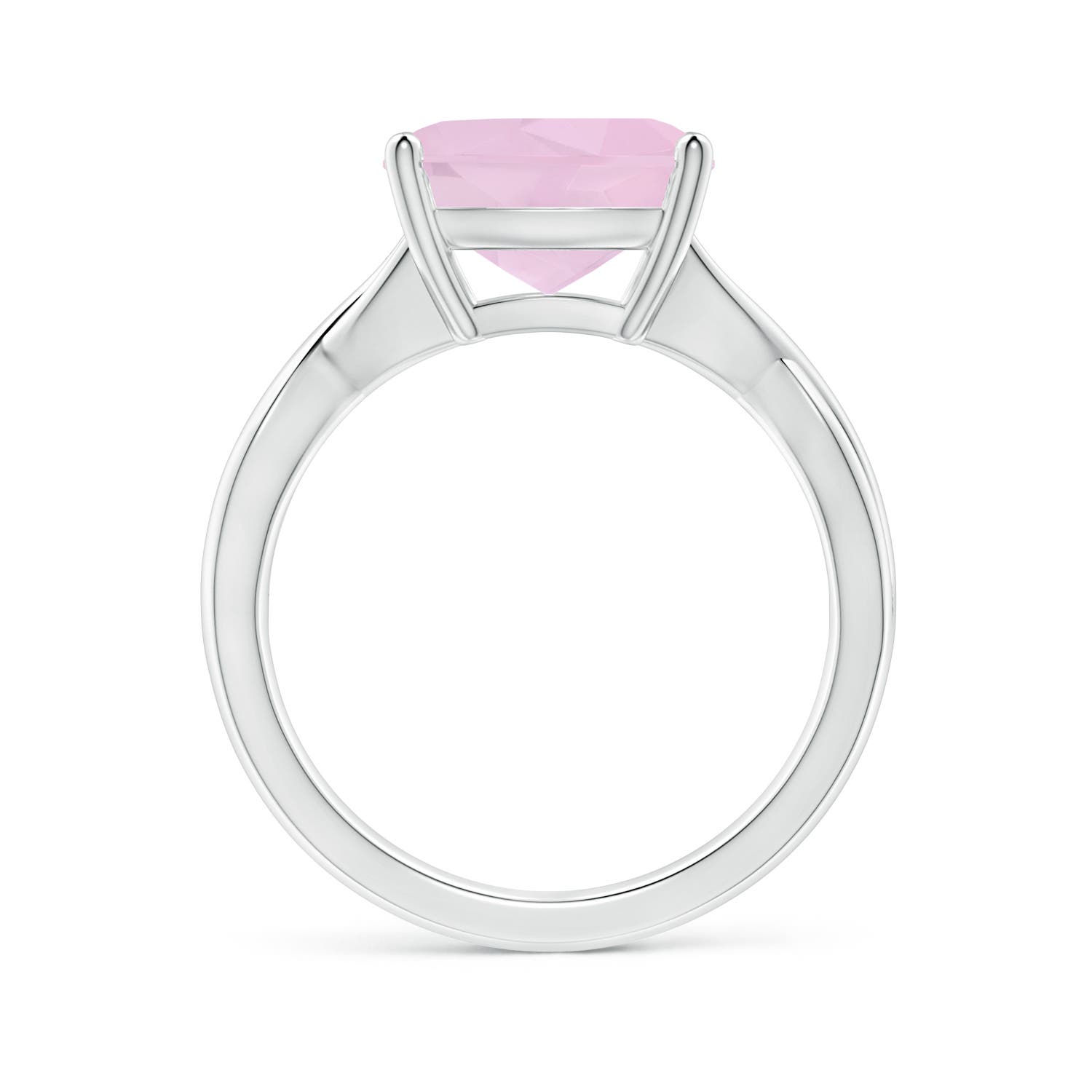 AAA - Rose Quartz / 3.42 CT / 14 KT White Gold