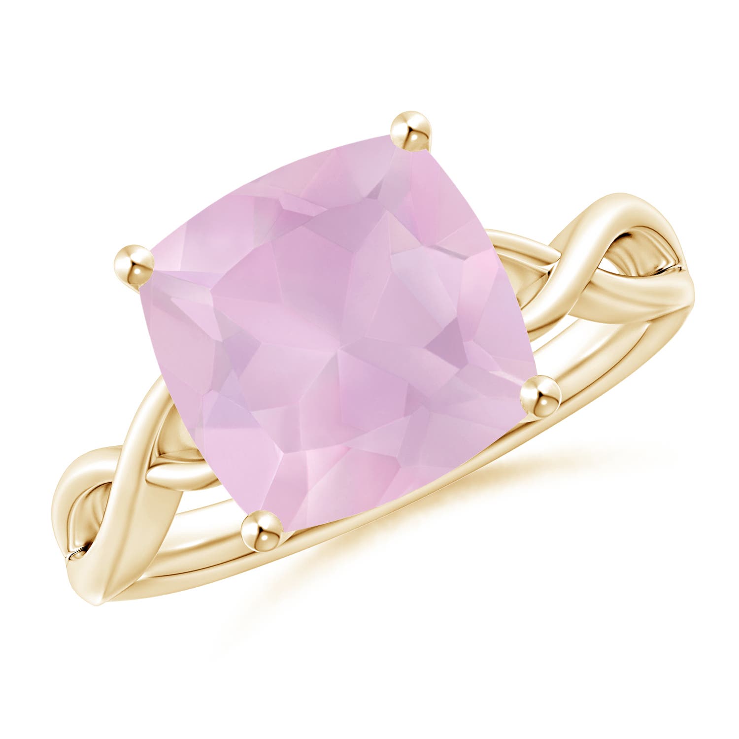 AAA - Rose Quartz / 3.42 CT / 14 KT Yellow Gold