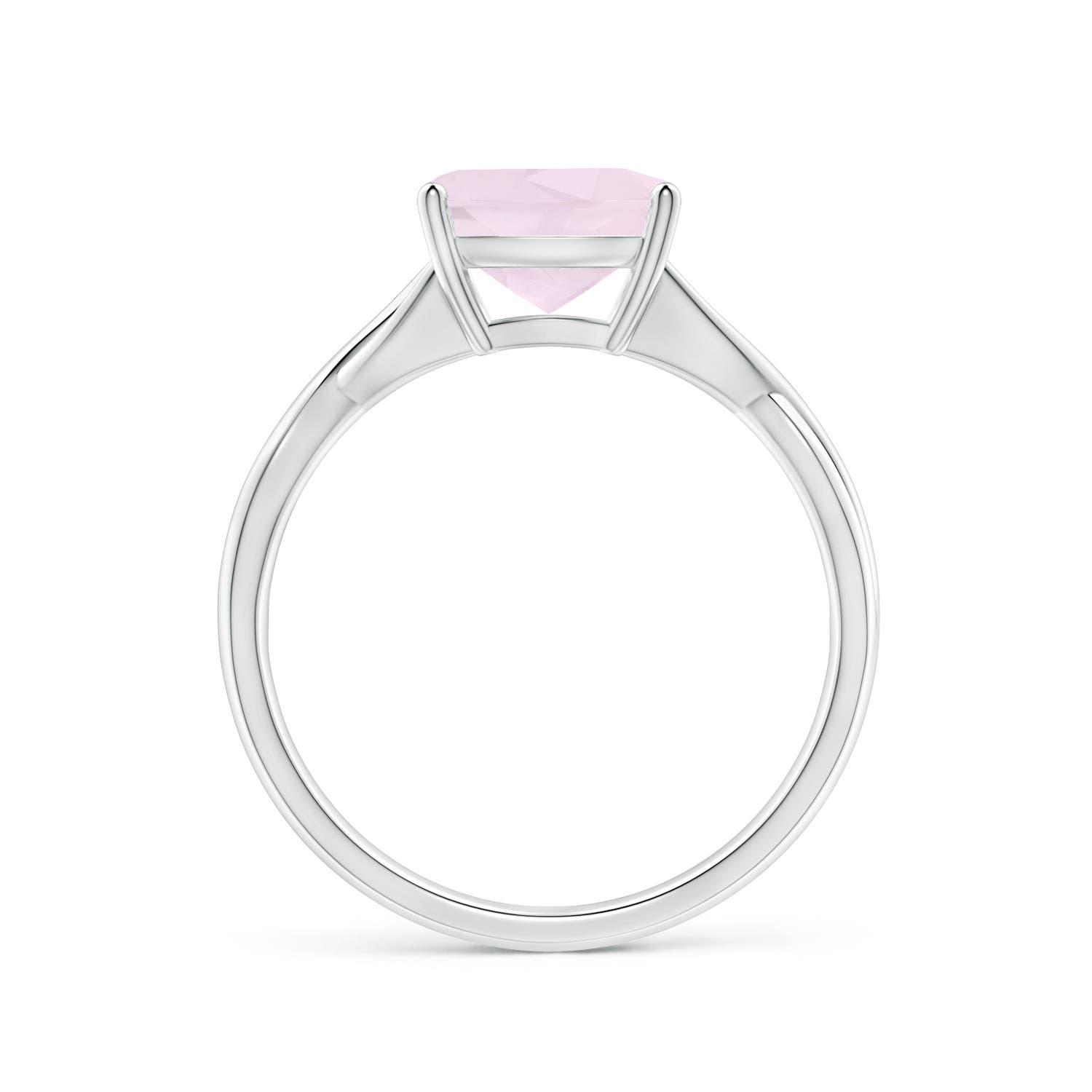 A - Rose Quartz / 1.9 CT / 14 KT White Gold