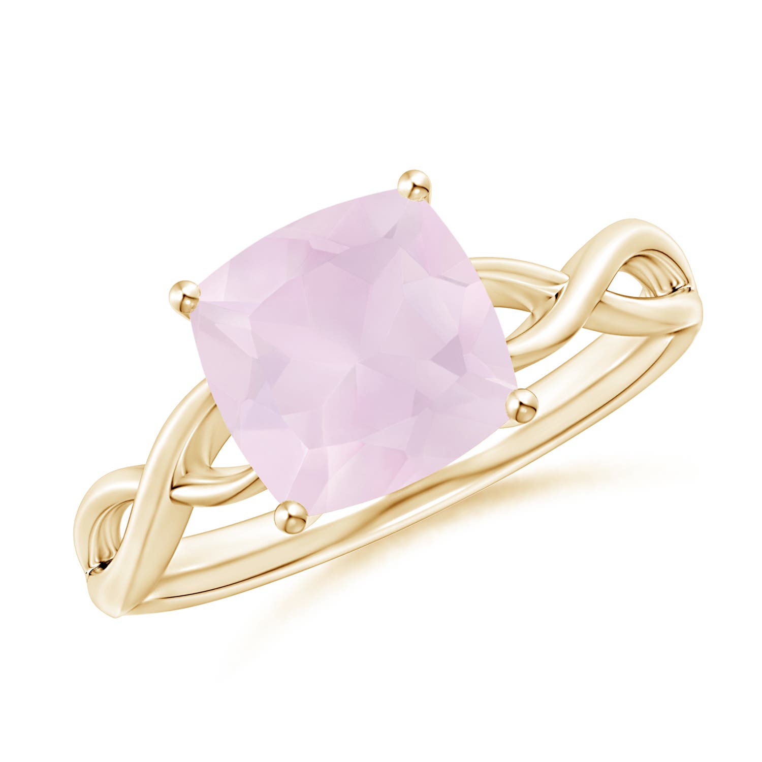 A - Rose Quartz / 1.9 CT / 14 KT Yellow Gold