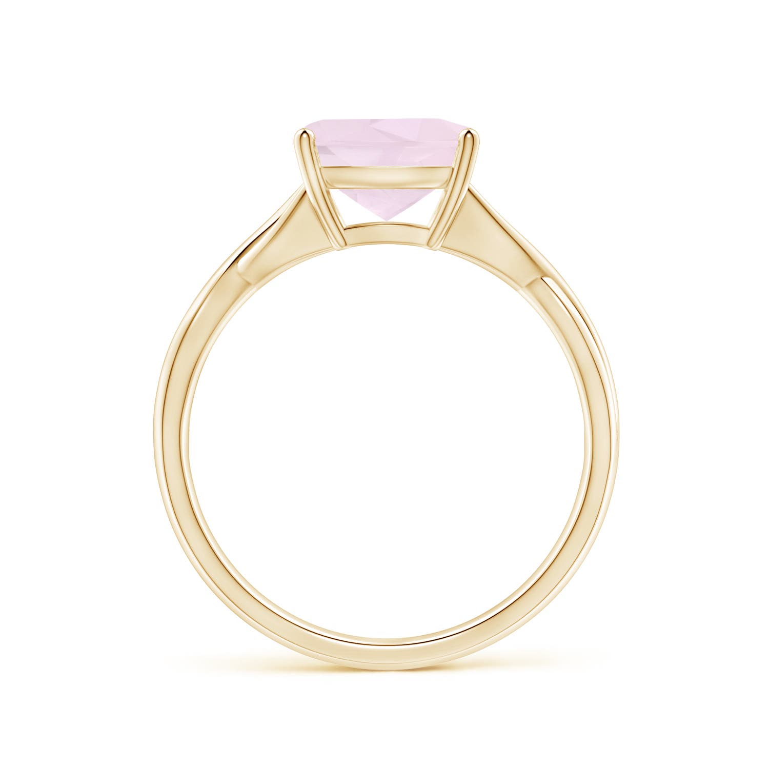 A - Rose Quartz / 1.9 CT / 14 KT Yellow Gold