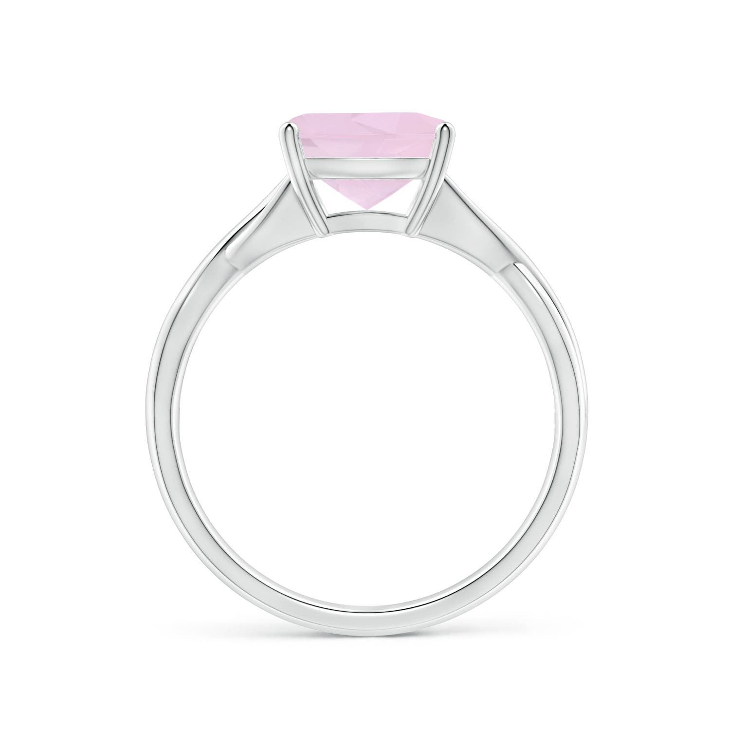 AA - Rose Quartz / 1.9 CT / 14 KT White Gold