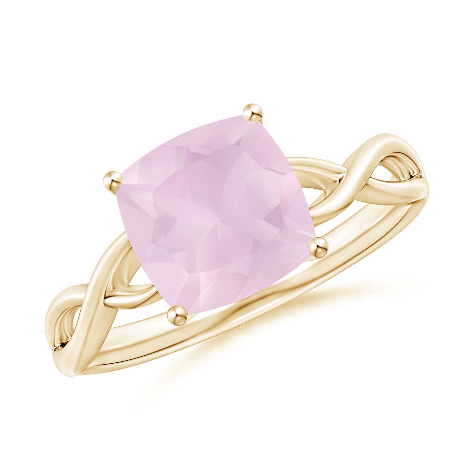 AA - Rose Quartz / 1.9 CT / 14 KT Yellow Gold