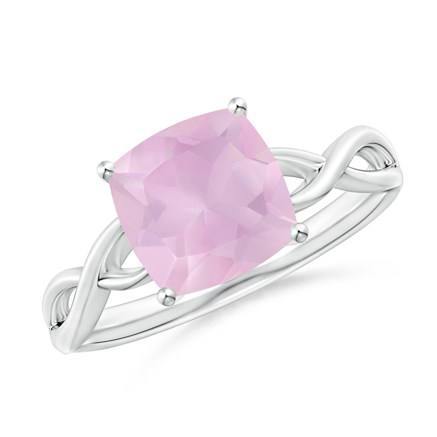 AAA - Rose Quartz / 1.9 CT / 14 KT White Gold