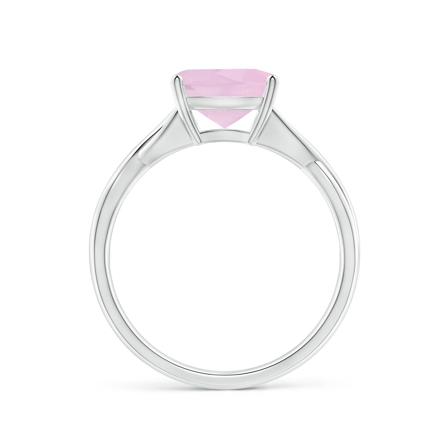 AAA - Rose Quartz / 1.9 CT / 14 KT White Gold