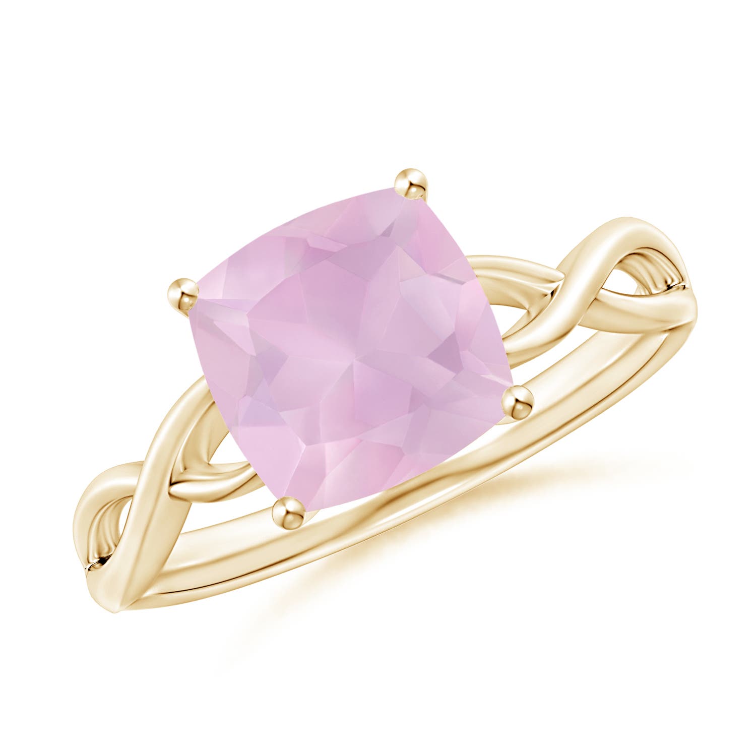 AAA - Rose Quartz / 1.9 CT / 14 KT Yellow Gold