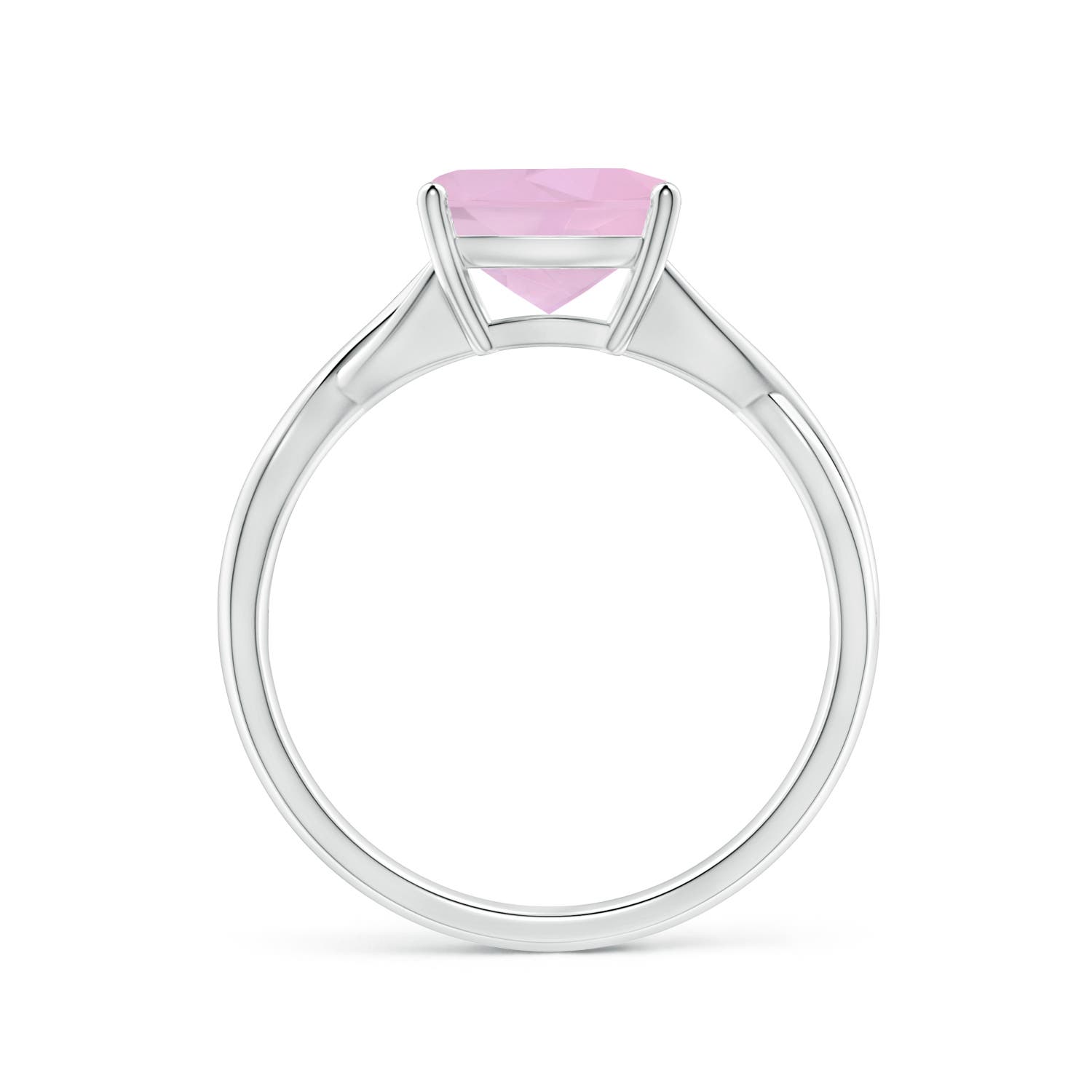 AAAA - Rose Quartz / 1.9 CT / 14 KT White Gold