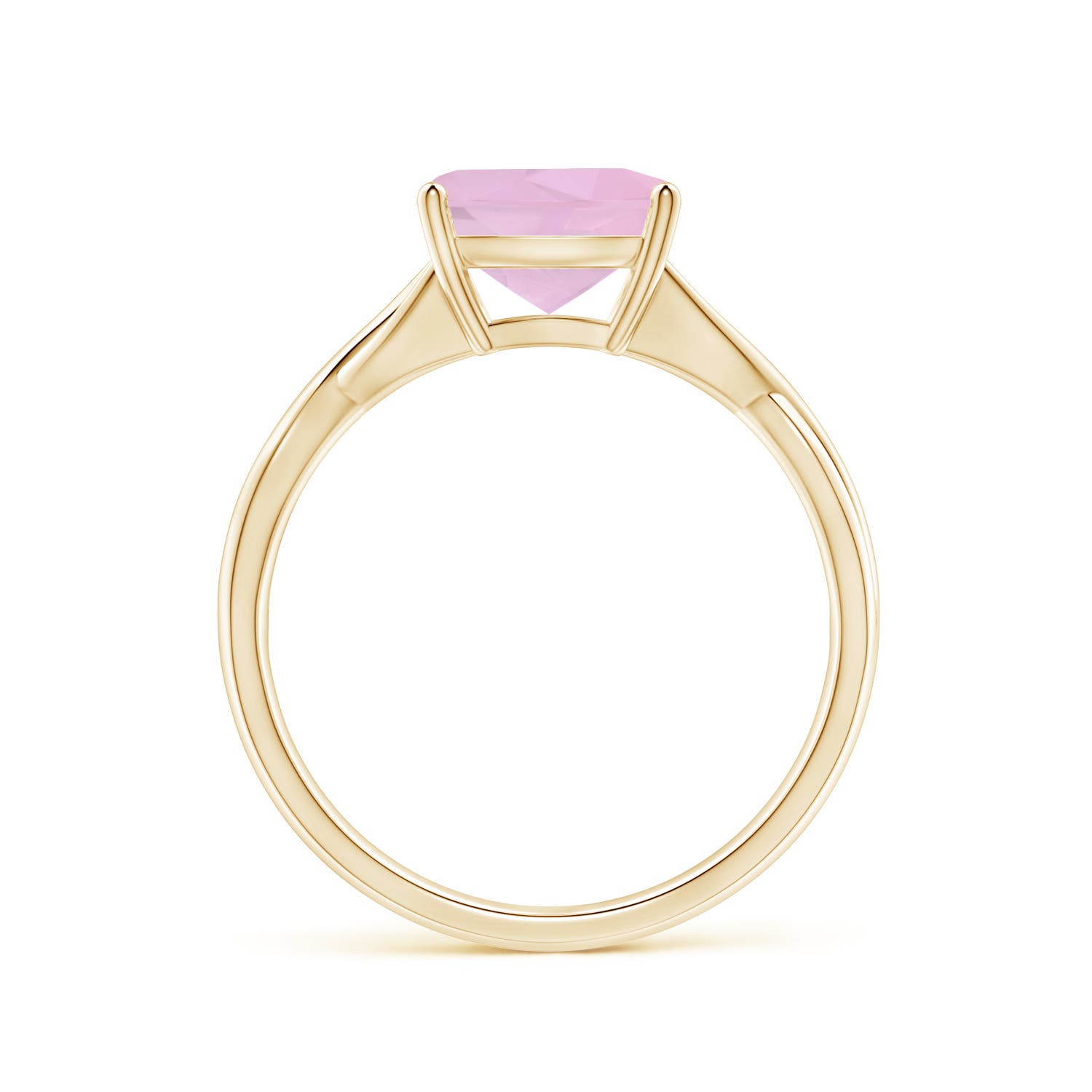 AAAA - Rose Quartz / 1.9 CT / 14 KT Yellow Gold