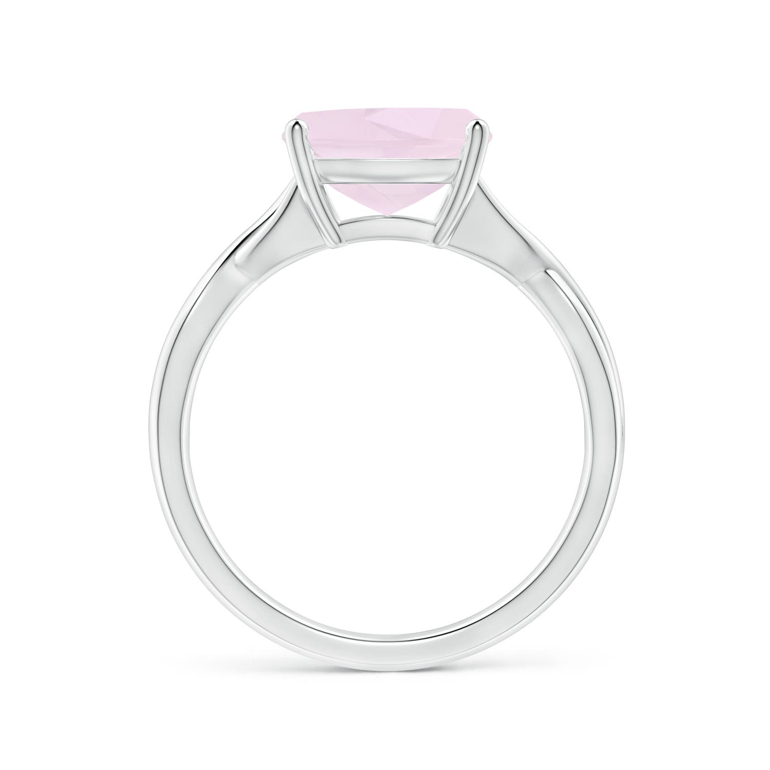 A - Rose Quartz / 2.85 CT / 14 KT White Gold