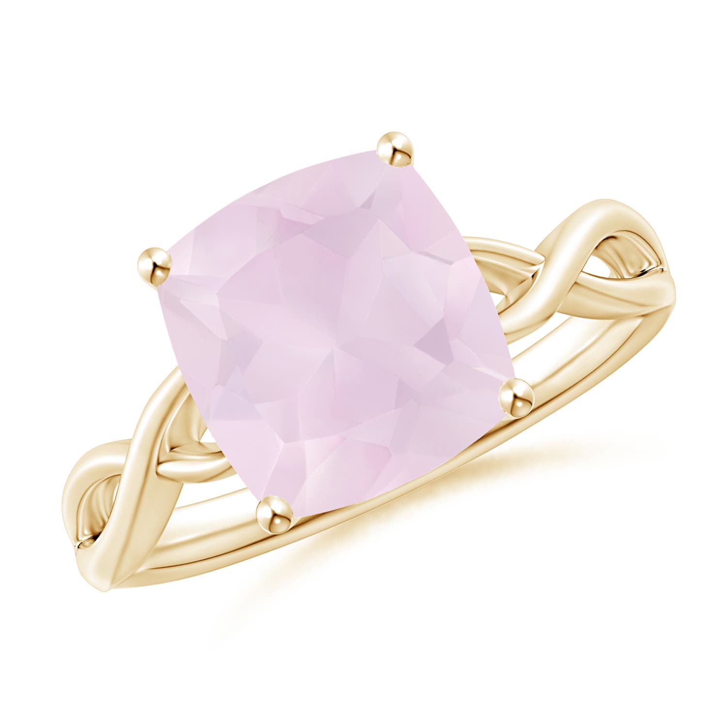 A - Rose Quartz / 2.85 CT / 14 KT Yellow Gold