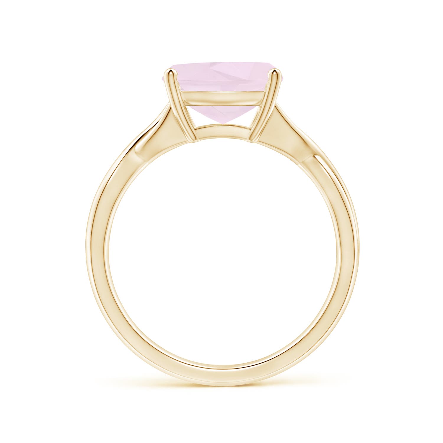 A - Rose Quartz / 2.85 CT / 14 KT Yellow Gold