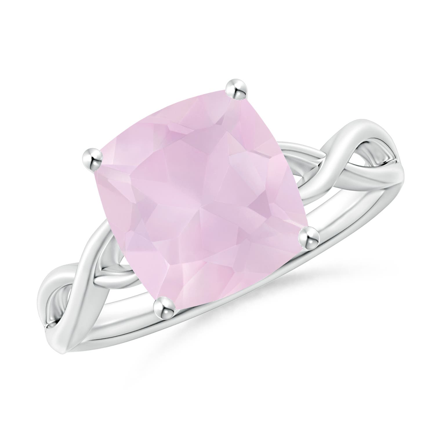 AA - Rose Quartz / 2.85 CT / 14 KT White Gold