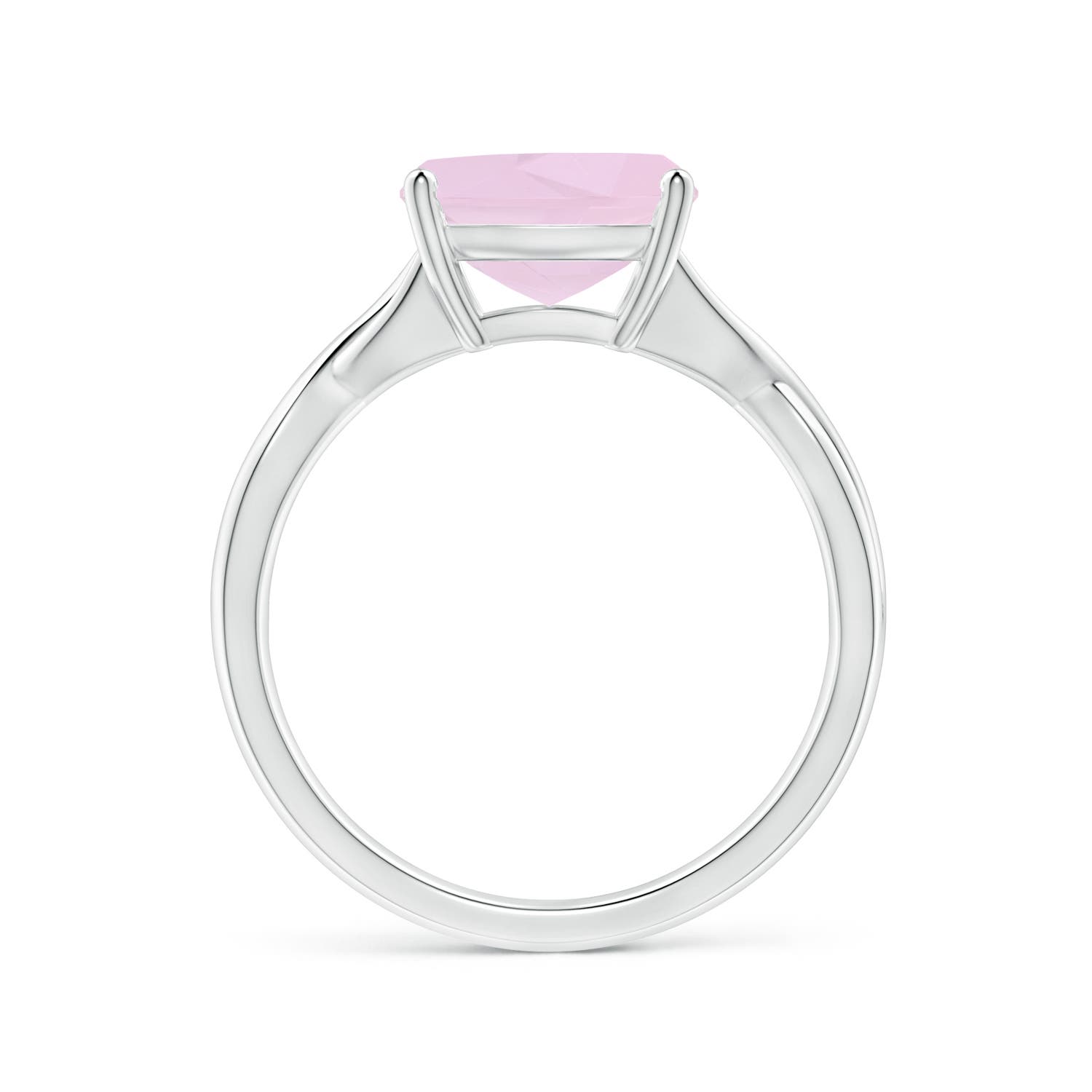 AA - Rose Quartz / 2.85 CT / 14 KT White Gold