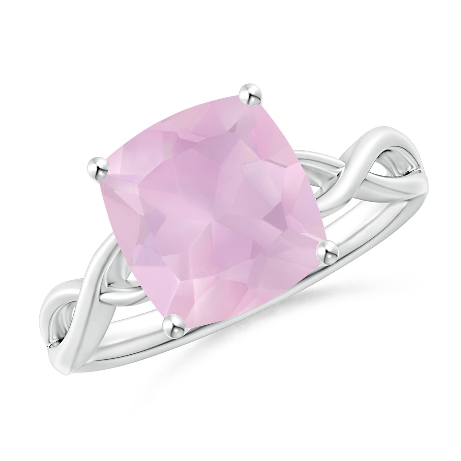 AAA - Rose Quartz / 2.85 CT / 14 KT White Gold