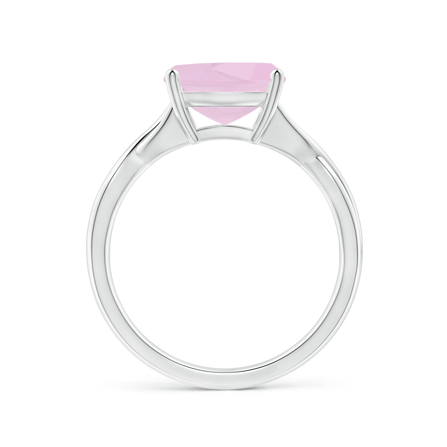 AAA - Rose Quartz / 2.85 CT / 14 KT White Gold