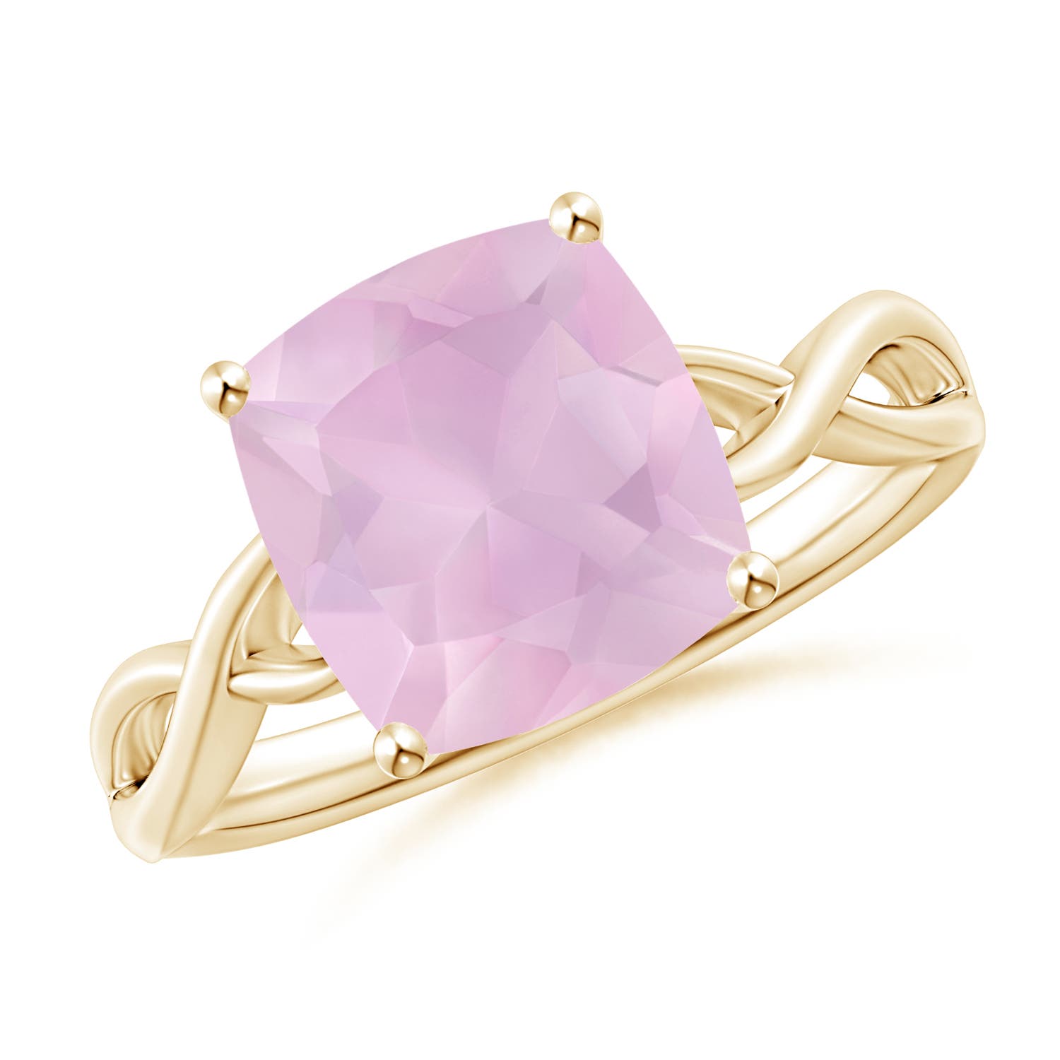 AAA - Rose Quartz / 2.85 CT / 14 KT Yellow Gold